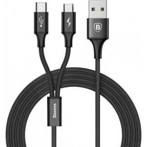 Baseus 2 in 1 Kabel Type C + Micro USB 3A (1.2M)