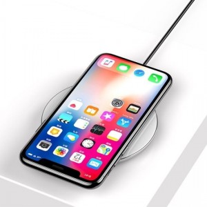 Baseus draadloze QI oplader voor iPhone 11, iPhone Xs, iPhone Xr, iPhone 8 e.d. - wit