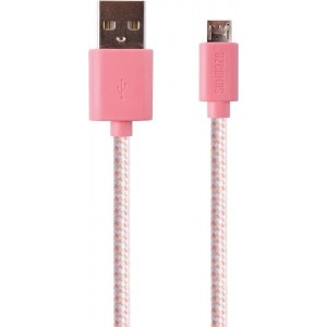 Dresz Laadkabel Usb/micro-usb 2.1a Roze 2 Meter