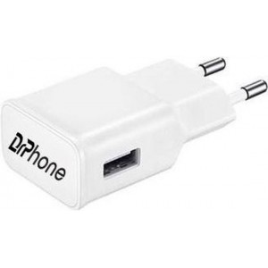 DrPhone White Series - Gecertificeerde 5V 2A Smartphone / Tablet Lader - 10W Lader Oplader - Wit