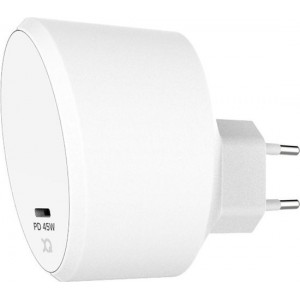 Xqisit Reis Lader 45W USB-C naar USB-C-kabel - Wit