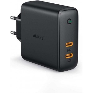 Aukey -  PA-D5 Dual Power Delivery Wall Charger 63W - Zwart
