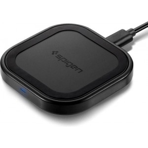 Spigen F309W SteadiBoost Compacte Fast Charge Draadloze Oplader Zwart