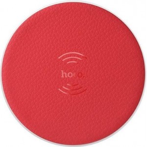 HOCO CW14 Round Draadloze QI Oplader 5W rood - Draadloze smartphone oplader - Wireless charger