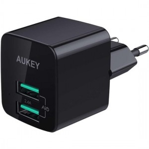 Aukey PA-U32 Mini Lader - 2 USB poorten - Zwart