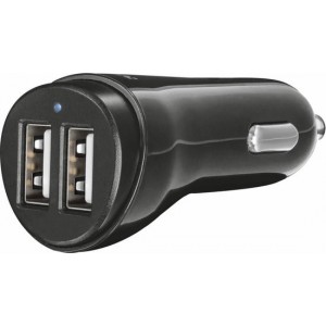 Trust Auto Oplader met 2 USB Poorten - 2x 12W