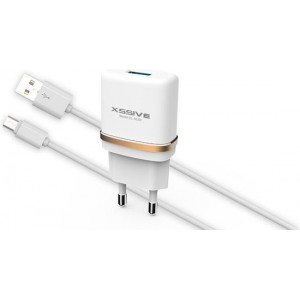 Xssive USB Lader voor Acer smartphones o.a. Liquid Jade S, Liquid Z, Z520, Z220, Z410, M220 met Micro USB Kabel 1 meter