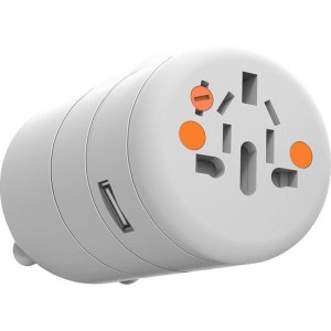 ADAPTER XTORM ONE WORLD - Xtorm CX008 netstekker adapter Universeel Oranje, Wit