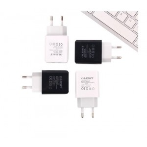 Olesit 3.1A 15,5W Fast Charge Adapter 2 Poort Lader Snellader Micro USB Oplader 2 Poorten + Micro USB Kabel 3 Meter Fast