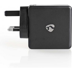 Nedis WCPD45W100BKUK Thuislader 3,0 A Usb / Usb-c™ Voeding: 45 W Zwart