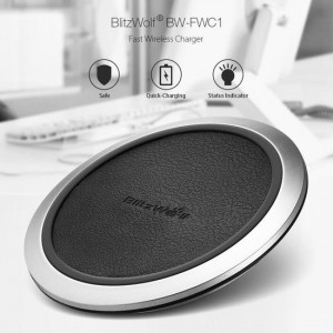 Blitzwolf Draadloze Snellader Qi - Zwart - Wireless Charger