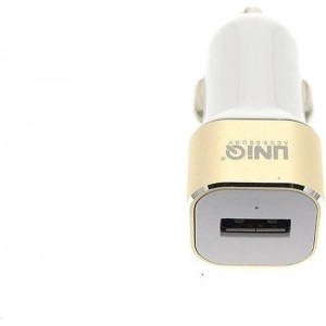 UNIQ Accessory Acceautolader 2.4 A - met  USB ingang - Goud