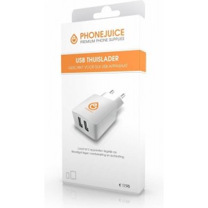 Hoge kwaliteit Thuislader / USB Adapter / Oplader – Wit