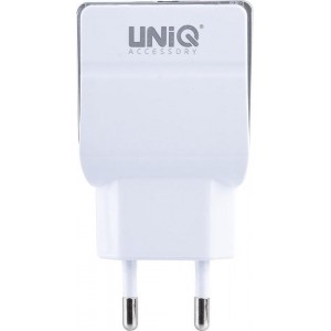 UNIQ Accessory Dual Port 2.1A travel charger - Apple Lightning Wit (CE)