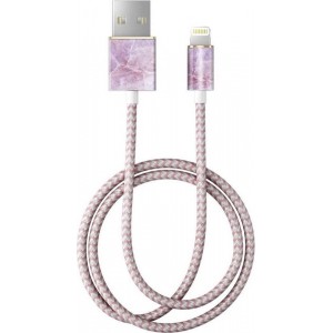 iDeal of Sweden Charge and Sync Lightning Fashion Cable 1m Pillion Pink Marble