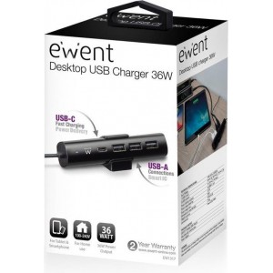 Ewent EW1317 oplader voor mobiele apparatuur Binnen Zwart