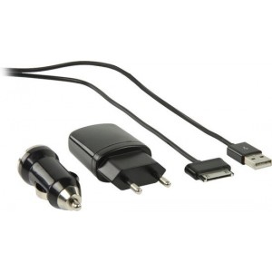 Valueline 1m, USB 2.0 A - Samsung Tab 30pin mobiele telefoonkabel Zwart USB A Samsung 30-pin