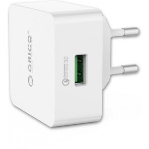 Orico - USB thuislader met Quick Charge 2.0 laadpoort - 5V/9V/12V - Max 18W - Intelligente Chip - Wit