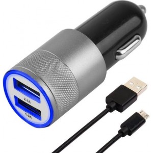 MMOBIEL High speed oplaad adapter met 2 USB poorten 2.1A + 1.0A - incl. top kwaliteit micro USB kabel - zwart