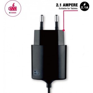 BeHello Apple Lightning Reislader (1.2m) 2.1A, Zwart, iPhone / iPad oplader / charger