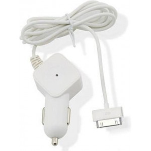 Muvit Autolader SQ Apple 30-Pin 2.4A Wit Snellader