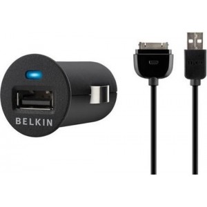 Belkin USB Auto-oplader + synchronisatie- en voedingskabel