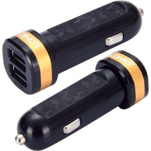 LDNIO C21 Zwart 2 USB Port Autolader 2.1A met 1 Meter Micro USB Kabel geschikt voor o.a Samsung Galaxy Note 2 3 4 Neo Edge