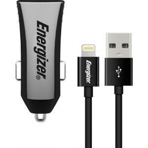 Energizer Autolader Dual Usb 12/24v 2,4a Met Micro-usb Zwart