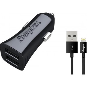 Energizer Autolader Apple Met Lightning-kabel 12/24v 3,4a Zwart