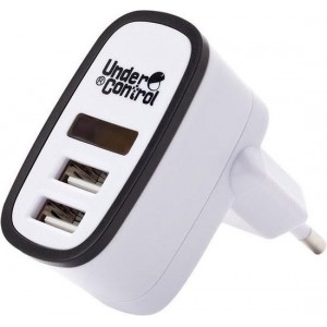 Under Control Oplader 2 X USB ingang Wit