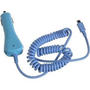 Celly - Micro-USB Car Charger - Blauw