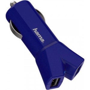 Hama Alu dual-USB autolader 3.4A blauw