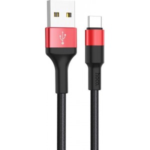 Hoco - X26 Xpress USB-C naar USB Kabel - Zwart/Rood