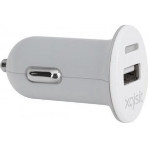 XQISIT USB Autolader Grijs/Wit (2400mAh)