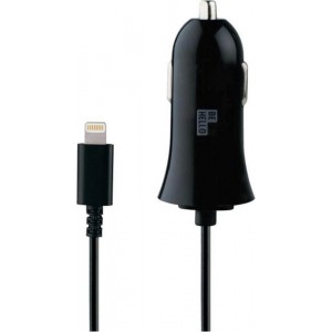 BeHello Autolader met Lightning Kabel 1.2 meter 2.1A - Zwart