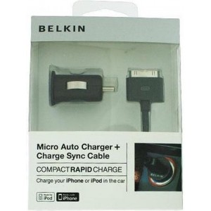 F8Z446QE Belkin Micro Car Charger incl. Charge Sync Cable 1.0A Black