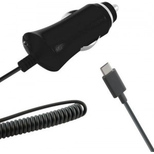 Auto oplader USB 2.1A Zwart