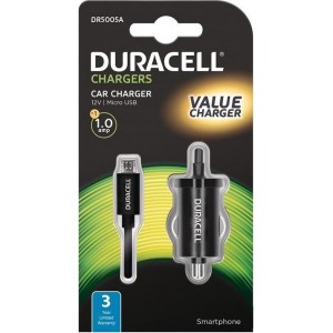 Duracell DR5005A oplader voor mobiele apparatuur Auto Zwart