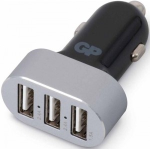 GP USB autolader CC611 met 3 poorten 2.4 A/1.5 A 150CC61C1