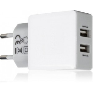 Xqisit Dual USB Travel Charger - 3,4 ampère