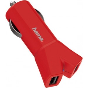 Hama Color Line Auto Rood oplader voor mobiele apparatuur