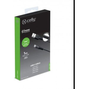 Celly - USB- Type - C 1M - Oplader iPhone - Stekker iPhone - Extra Sterk