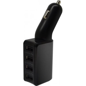 BeHello Autolader - 4 USB poorten 6.2A - Zwart