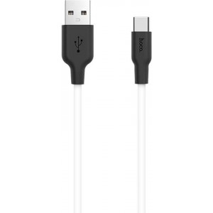 Hoco - X21 Sillicone USB-C naar USB Kabel - Zwart/Wit