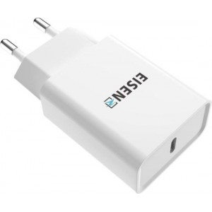 Oplader met 1 USB-C Poort - Adapter - Eisenz  EZ612 - Oplaad Stekker