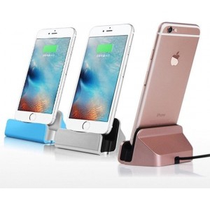 S&C - Dock Charger Oplaad Station - Docking Bureau Lader Voor iPhone 5/5S/5C/SE/6/6S/7 Plus - Laadstation goud gold