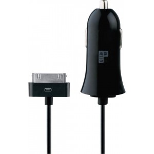 BeHello Autolader met Kabel 30 pin (1,2m) 2.1A Recht - Zwart