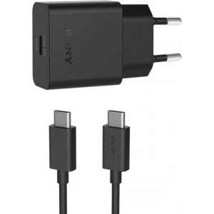 Sony - Power Delivery charger with Type-C to C cable - Zwart