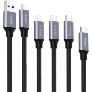 Aukey -  USB-C kabel 5 pack - Zwart