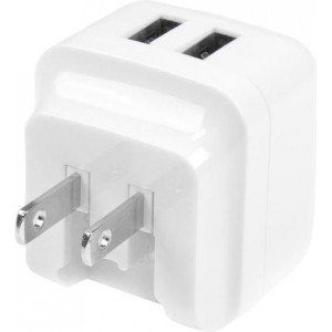 StarTech.com 2-poorts USB-lader hoog vermogen (17 W / 3,4 A) reislader (internationaal) wit